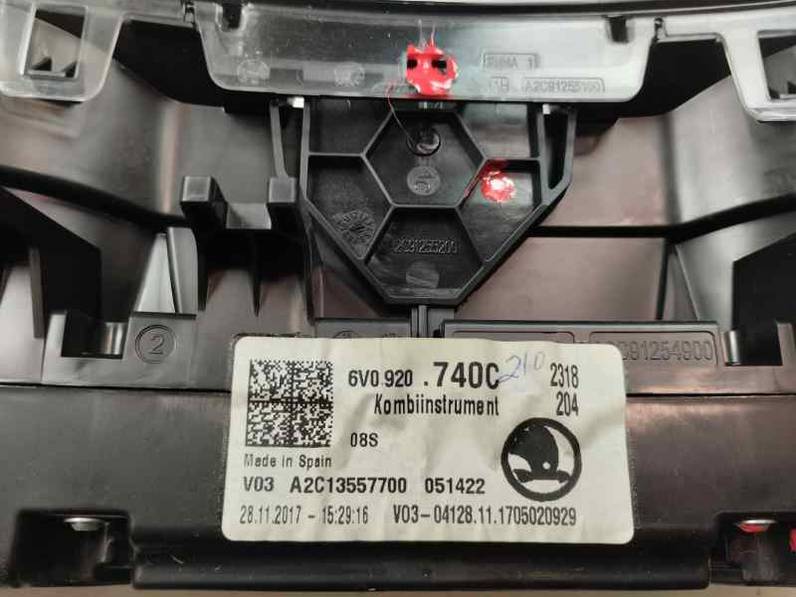 CUADRO INSTRUMENTOS SKODA FABIA 2018 1.0 MPI 75 CV (75 CV)