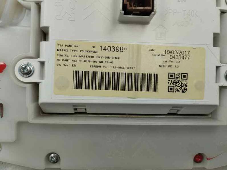 CUADRO INSTRUMENTOS PEUGEOT 208 2017 1.2 PURETECH (110 CV)