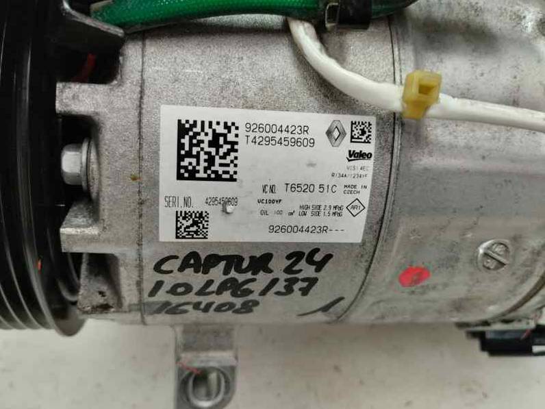 COMPRESOR AIRE ACONDICIONADO RENAULT CAPTUR II 2024 1.0 LPG (137 CV)