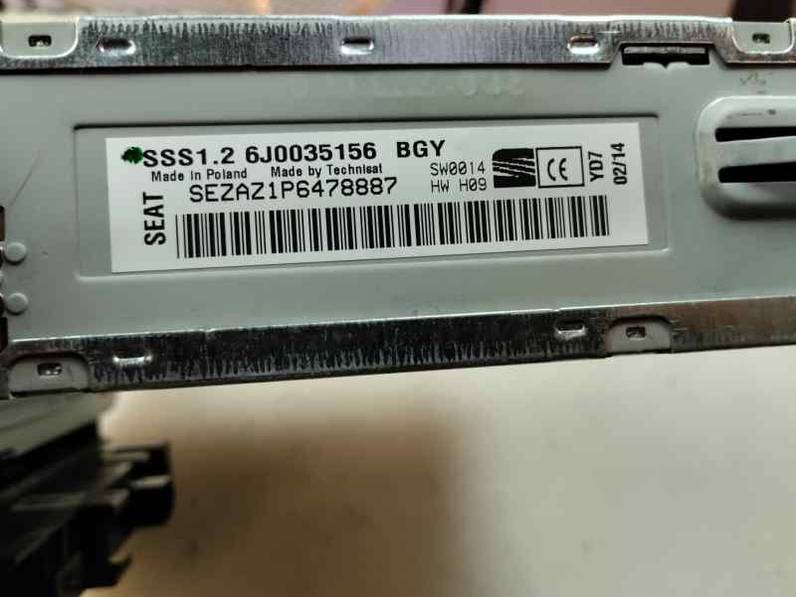 SISTEMA AUDIO RADIO CD SEAT IBIZA 2014 1.2 TSI