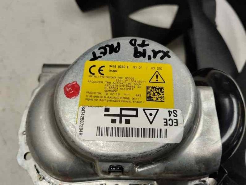 CINTURON SEGURIDAD TRASERO DERECHO BMW SERIE X1 2019 1.5 DIESEL