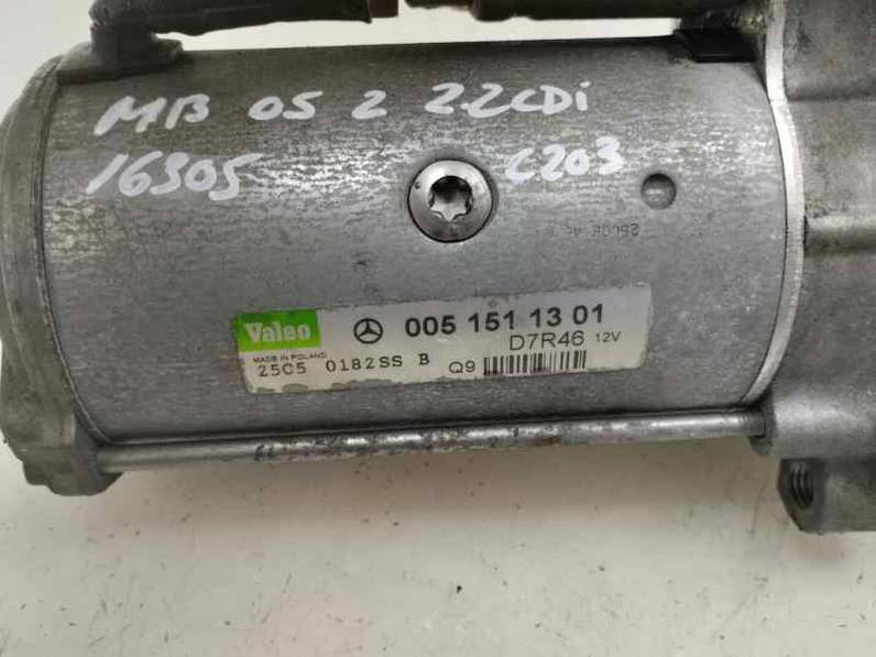 MOTOR ARRANQUE MERCEDES CLASE C FAMILIAR 2005 2.2 CDI (122 CV)