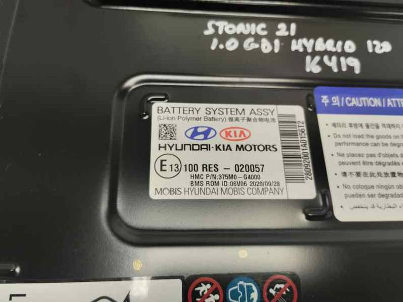 BATERIA KIA STONIC 2021 1.0 GDI HYBRID