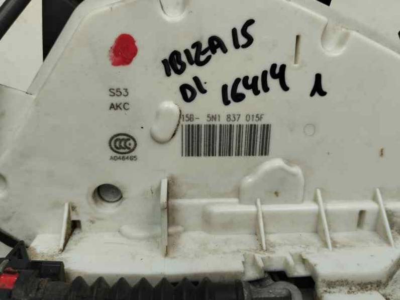 CERRADURA PUERTA DELANTERA IZQUIERDA SEAT IBIZA 2015 1.6 TDI (90 CV)