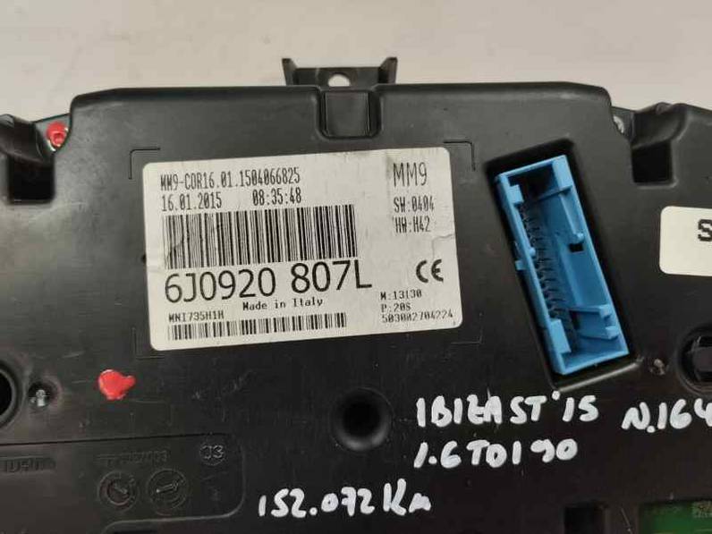 CUADRO INSTRUMENTOS SEAT IBIZA 2015 1.6 TDI (90 CV)