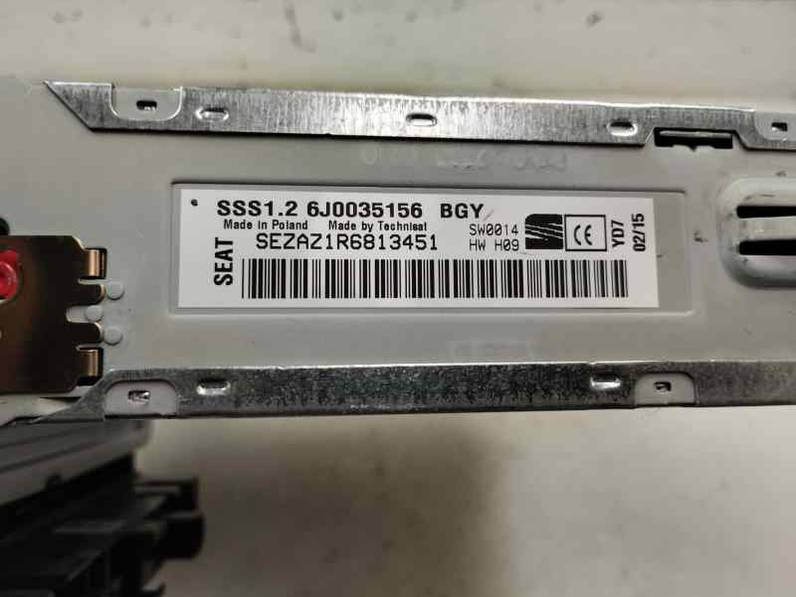SISTEMA AUDIO RADIO CD SEAT IBIZA 2015 1.6 TDI (90 CV)