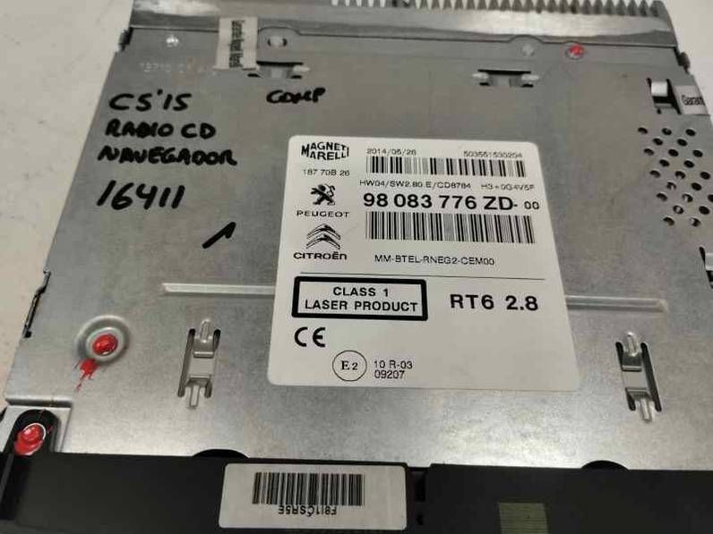 SISTEMA AUDIO RADIO CD CITROEN C5 BERLINA 2015 2.0 HDI