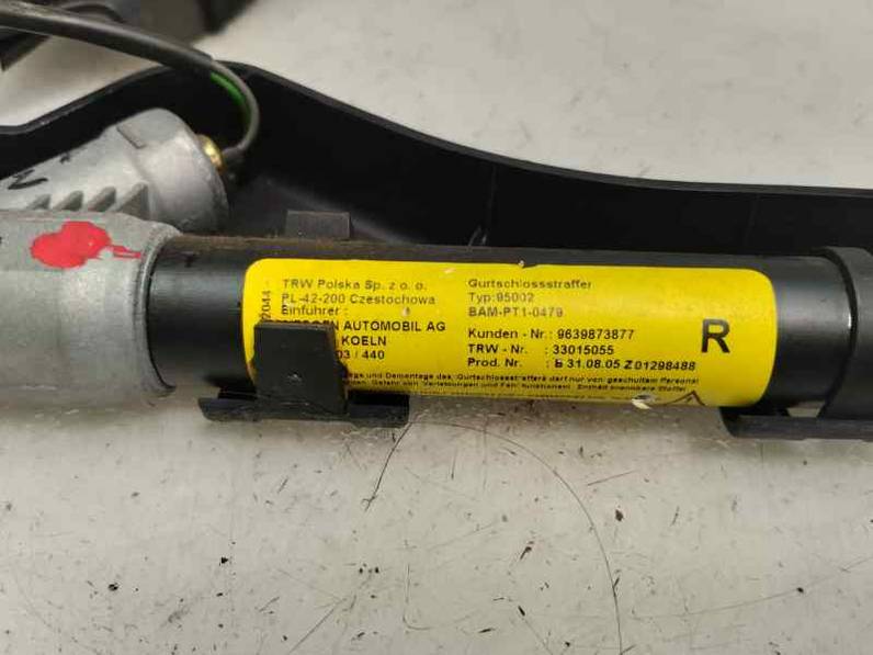 CINTURON SEGURIDAD DELANTERO DERECHO CITROEN C3 2005 1.4 HDI (68 CV)